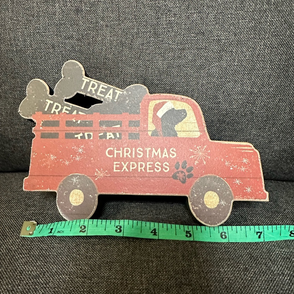 Dog Christmas Express Red Truck Sitter - Picture 3 of 5
